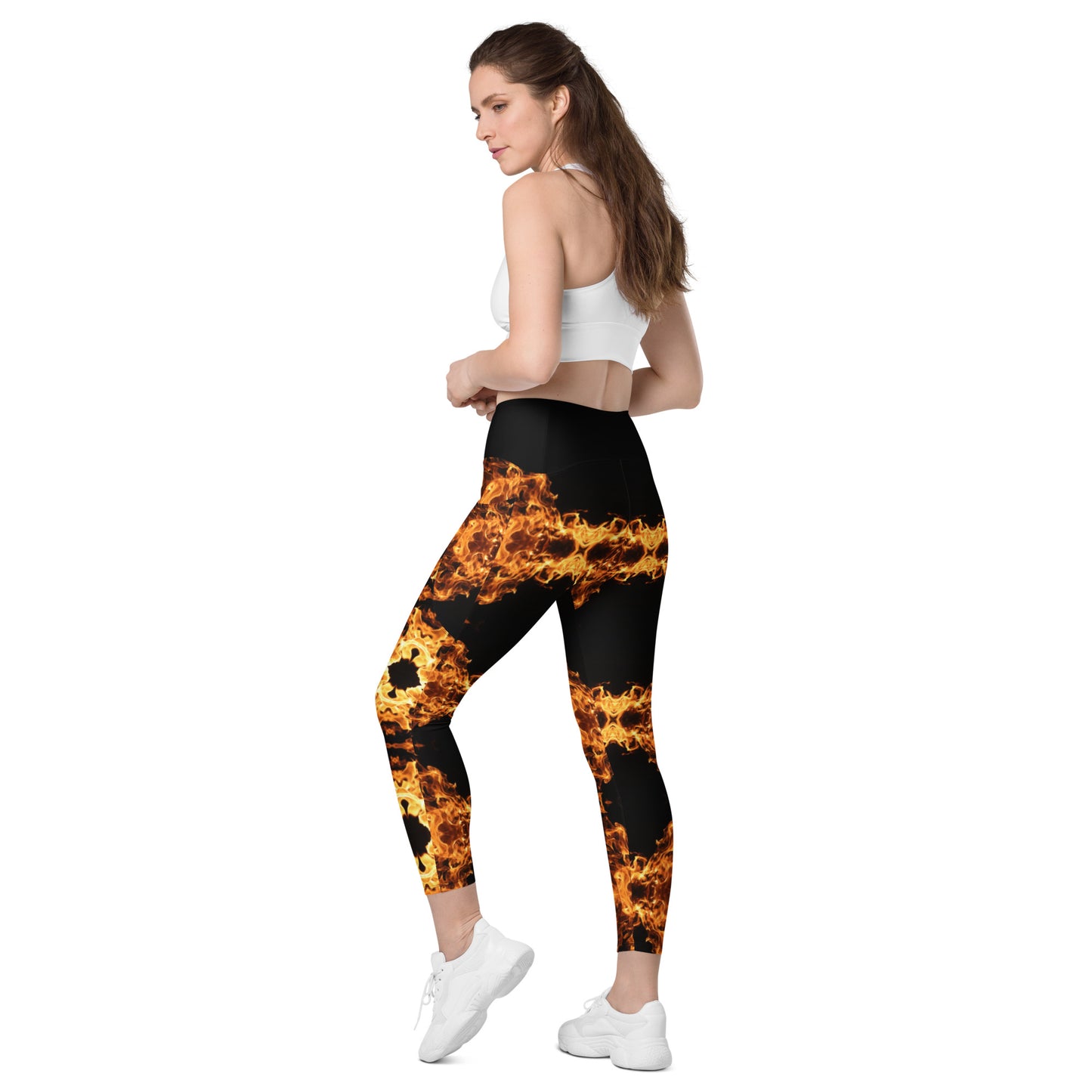 Fire Spirits Crossover Leggings (with pockets) - "Cosmos"