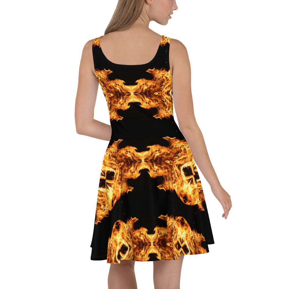Fire Spirits Skater Dress - "The Phoenix"