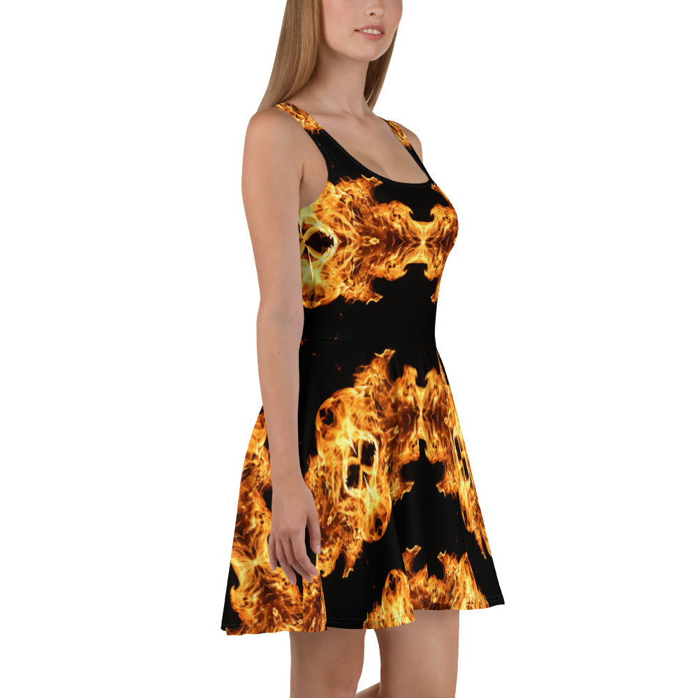 Fire Spirits Skater Dress - "The Phoenix"