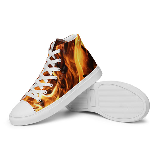 Fire Spirits Men’s high top canvas shoes - "Walk Your Talk"
