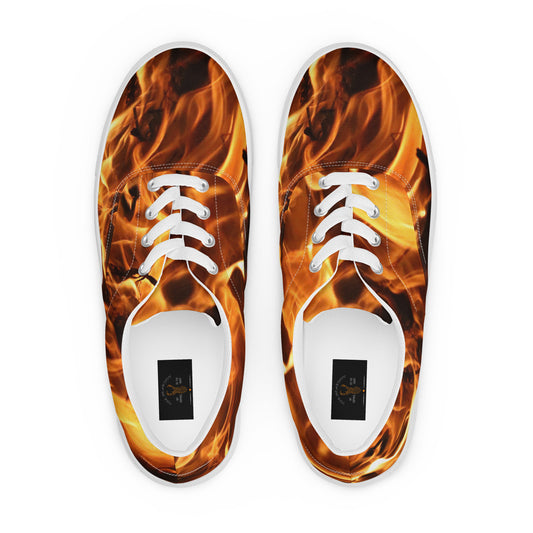 Fire Spirits Men’s lace-up canvas shoes - "Walk Your Talk"
